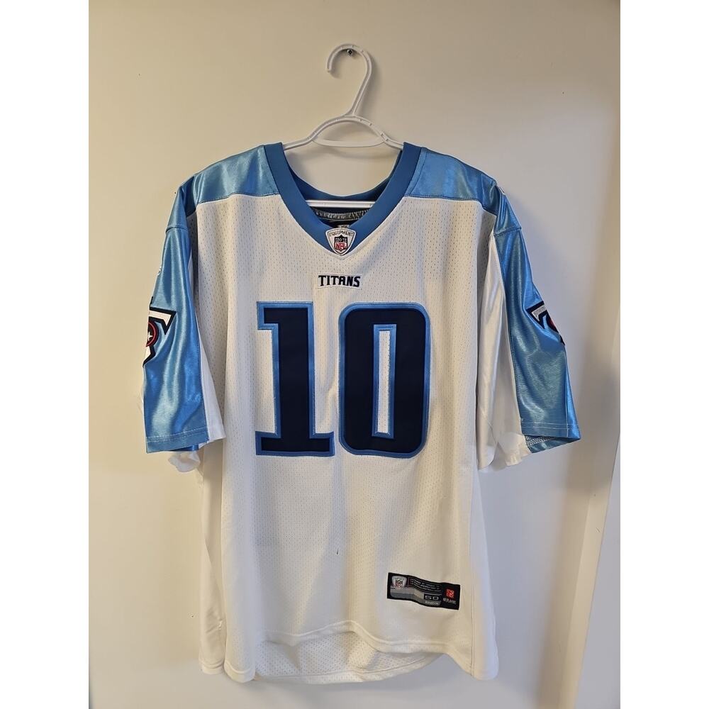 NFL Tennessee Titans #10 Vince Young Reebok Football Jersey Size 50 On Field
